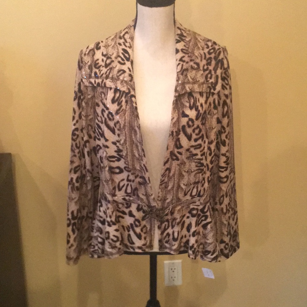 Leopard sequin Blazer